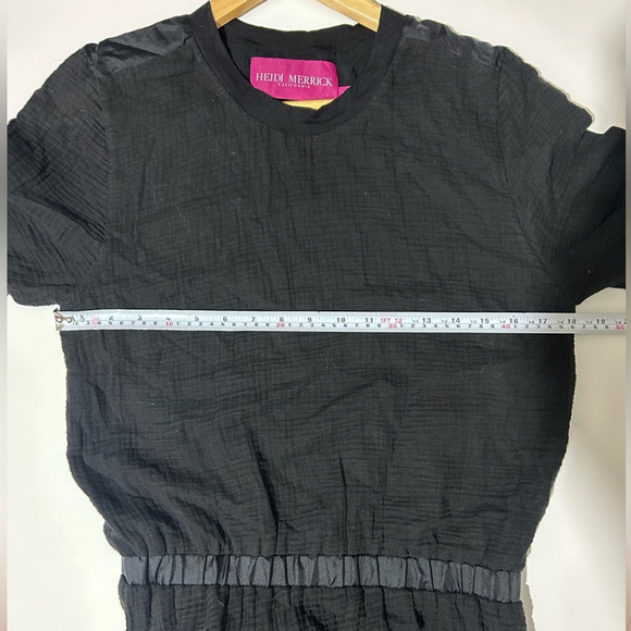 Heidi Merrick Venus Gauze Ruffle Dress black medium - Picture 10 of 11